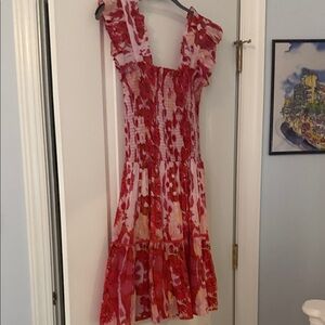 Chic Red Floral Mini Dress